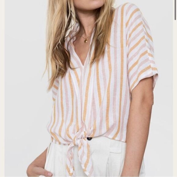 RAILS | June Blouse Amber Stripe Size XS - Picture 4 of 4